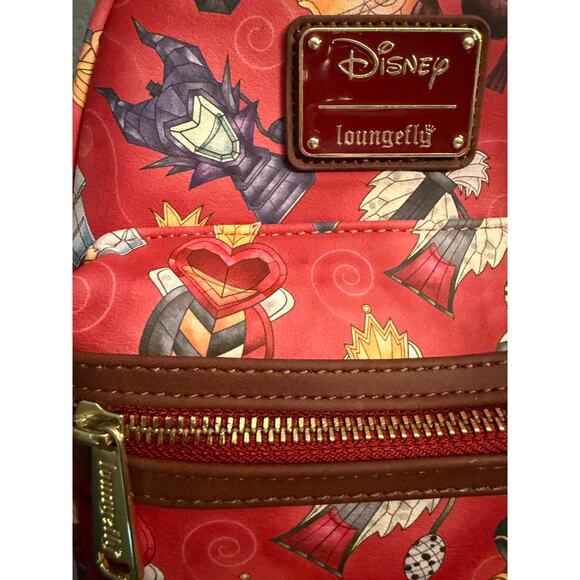 Loungefly Disney Villains Perfume Bottles Mini Red Backpack BoxLunch Exclusive - Picture 2 of 8